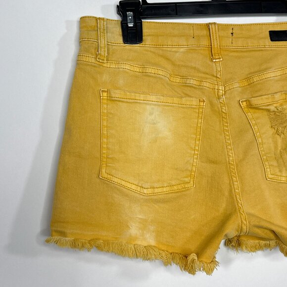 Kut From The Kloth Distressed Jane High Rise Frayed/Raw Hem Shorts Size 6 - Picture 10 of 16